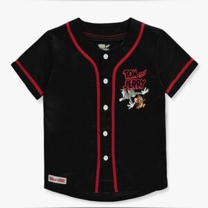 Men's Tom And Jerry Black Jersey